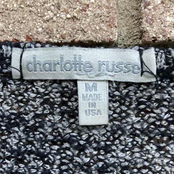 CHARLOTTE RUSSE Gray Marled Long Sleeve Sweater Size M - Picture 2 of 6